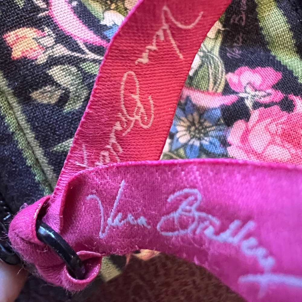 Vera Bradley Black Floral Shoulder Bag - Picture 3 of 3